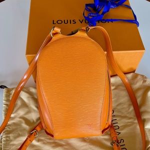 Louis Vuitton Mabillon Orange Epi Leather Backpack